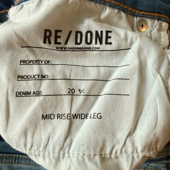 Re/Done wide leg denim - Picture 6 of 10